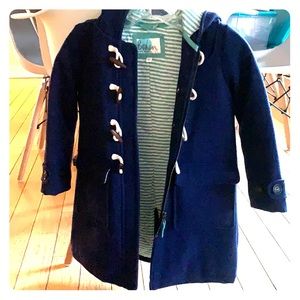 Mini Boden Wool Duffle Coat- Navy